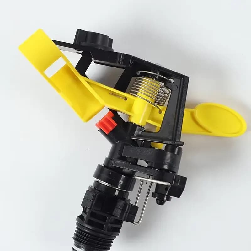 Plastic Impact Sprinkler, Yellow Angle-adjustable Impact Rocker Arm Nozzle - 3