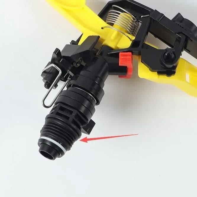 Plastic Impact Sprinkler, Yellow Angle-adjustable Impact Rocker Arm Nozzle - 4