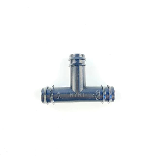 Té cannelé en plastique 16mm, raccord de tuyau goutte-à-goutte pour irrigation agricole