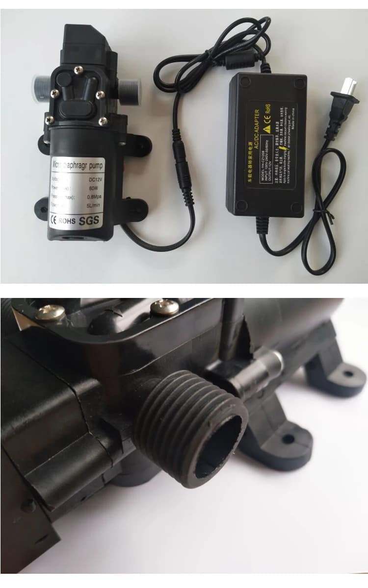 220V+12V60W Quarter-Druckerhöhungspumpe mit mittlerem Druck, selbstansaugende Pumpe und Kühlwasserpumpe