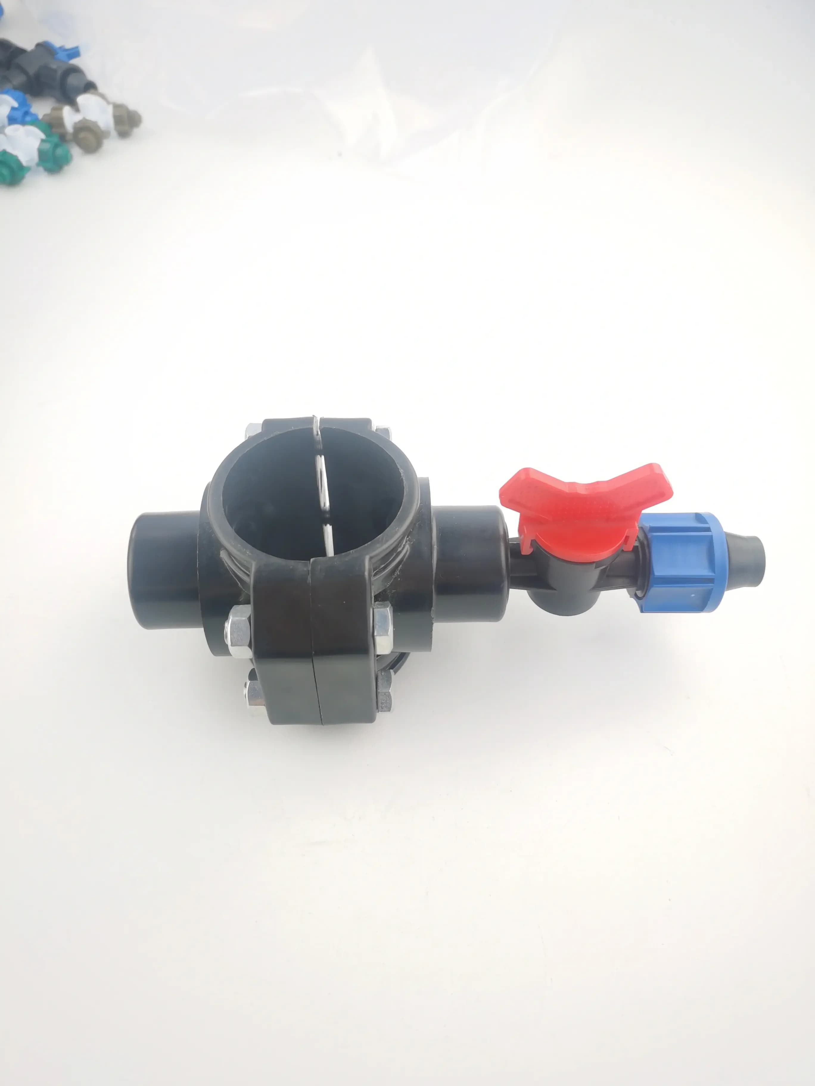HDPE-, LDPE- und PVC-Rohr-Anbohrschelle und PP-Klemmfittings zum Großhandelspreis für landwirtschaftliche Hofbewässerungssysteme