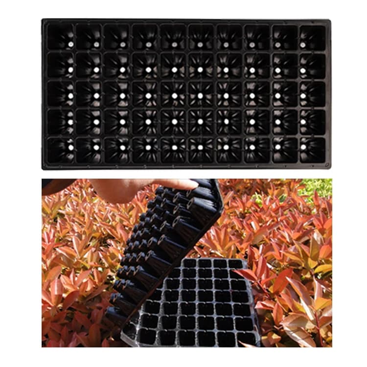 Flower Vegetables Plant Germination Growing Seedling Trays Garden Nursery Tray DDA329 Durable 21/32/50/72/105/128 Cells Black