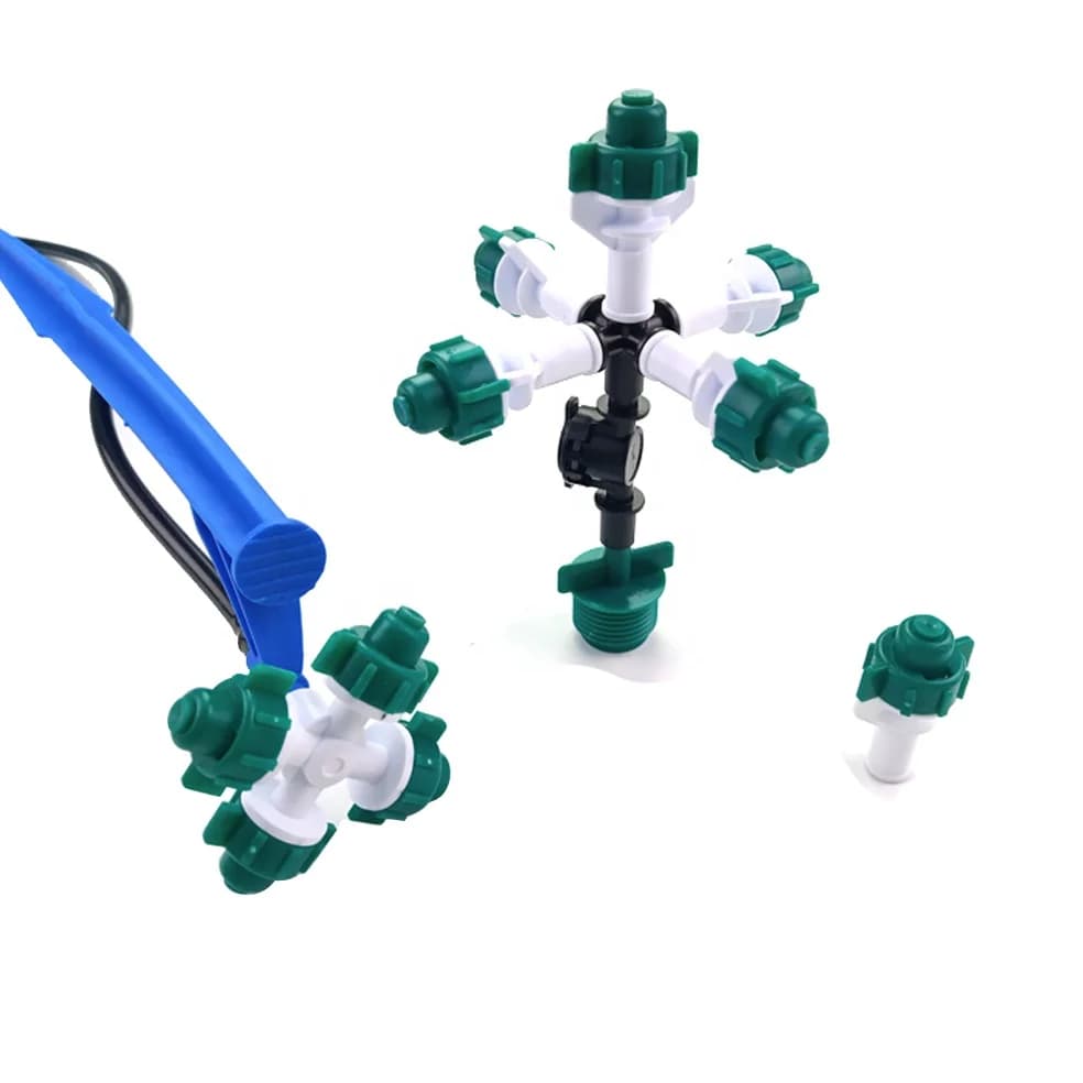 Boquilla pulverizadora y nebulizadora de plástico para sistemas de riego de jardines y fincas, aspersor de jardín