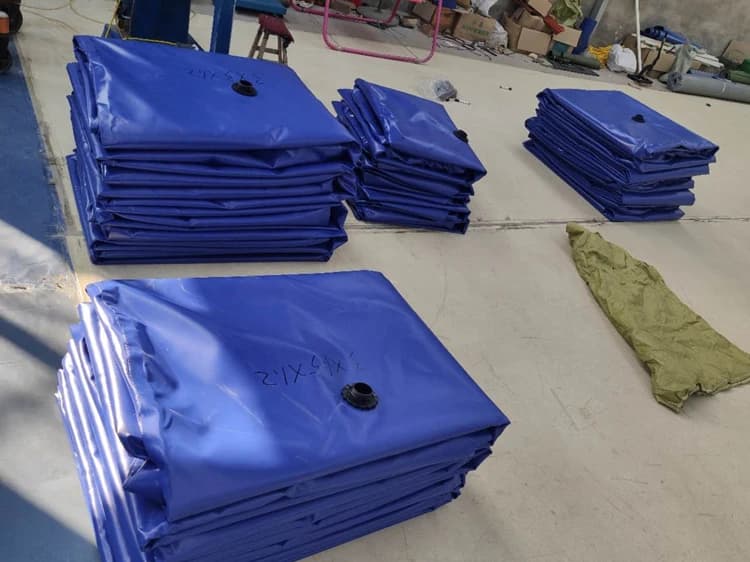 Reservatório flexível de água em PVC 100000L, macio, portátil e inflável