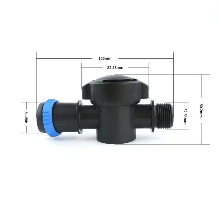 Garden Offtake Valve with Saddle Clamp Connector Rain Spray Tape Hose Accessories Fittings for Pe Layflat Hose 40mm 50mm 63mm