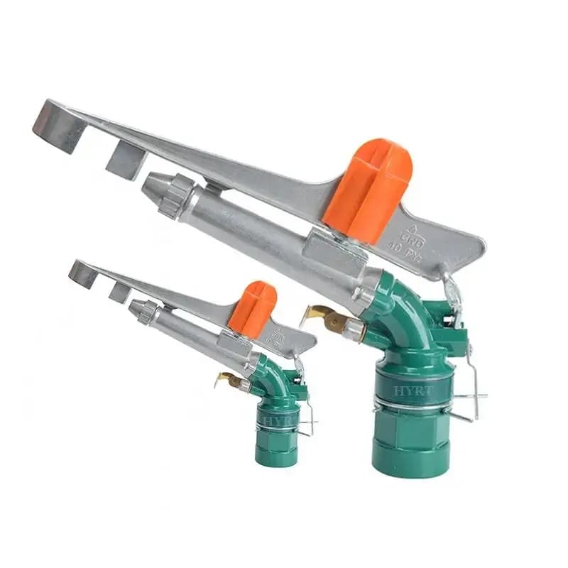 Canhão aspersor automático de impacto 1.5" Inch para pulverização a longa distância, equipamento para sistema de irrigação de terras agrícolas