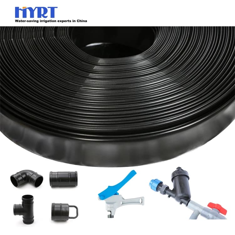 農業灌漑システム用工場価格 LDPE フラットホース、直径 + 長さのカスタマイズ対応