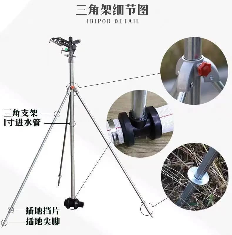 Agriculture Plastic Adjustable Impact Sprinkler for Garden and Farmland Irrigation System