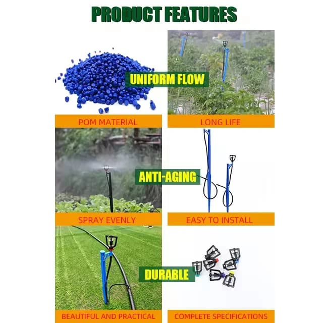 Microaspersor IRRINEX 251T con giro 360, pulverizador agrícola de agua para sistemas de riego de invernaderos y jardines domésticos