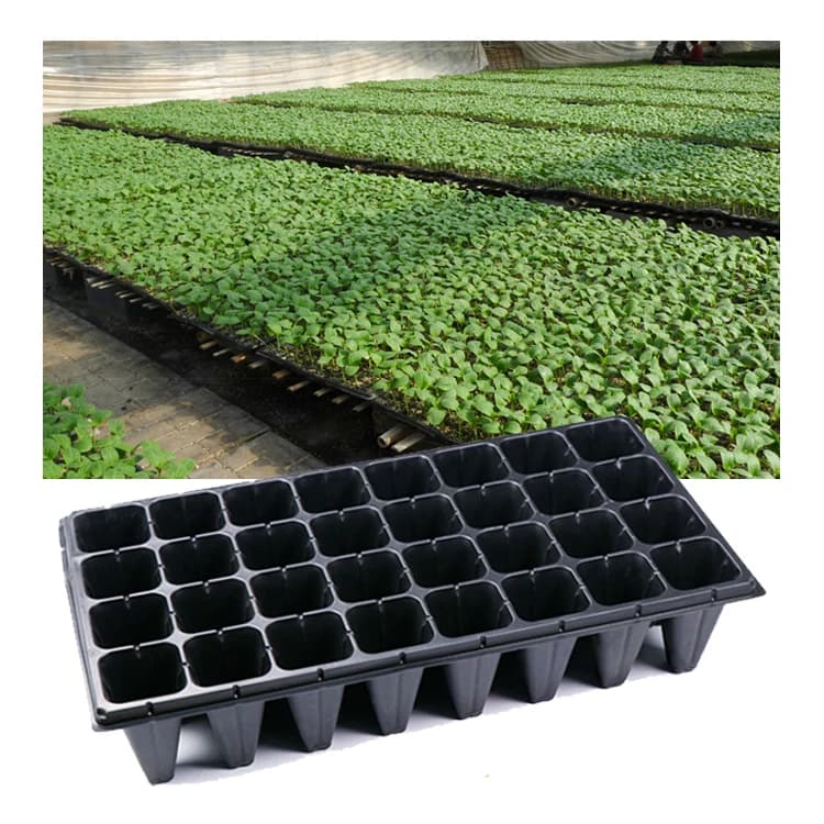 Flower Vegetables Plant Germination Growing Seedling Trays Garden Nursery Tray DDA329 Durable 21/32/50/72/105/128 Cells Black