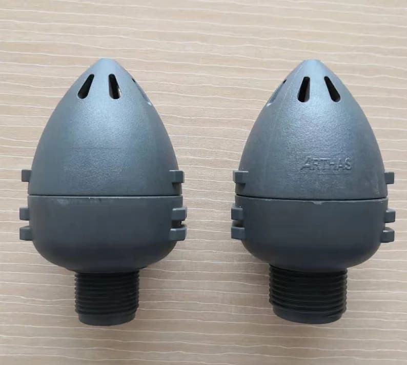 Valvola di sfiato aria in plastica per irrigazione, valvola di ventilazione per impianto di irrigazione a goccia