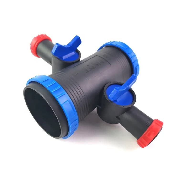 Válvula cruzeta premium com anel de travamento para sistemas de irrigação, com válvula de bloqueio de água para mangueira de aspersão tipo chuva