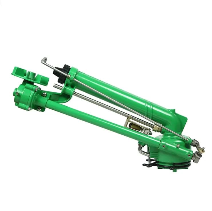 תותח המטרה גדול 1.5" 50m עם הנעת תמסורת 360 ומנגנון פטיש להשקיה חקלאית