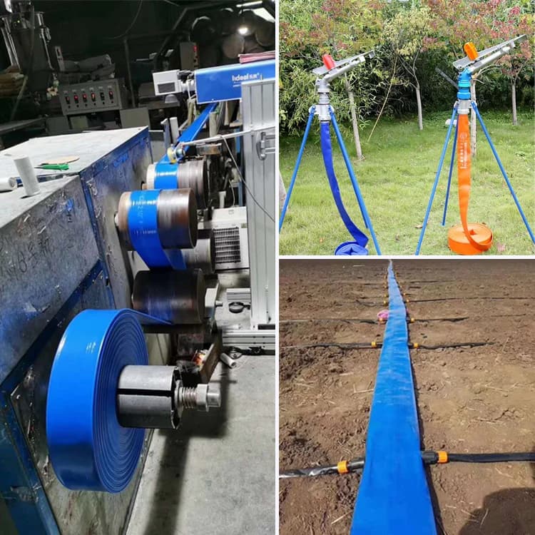 צינור שטוח גמיש ואיכותי PVC לעבודה מאומצת ולהשקיית חווה