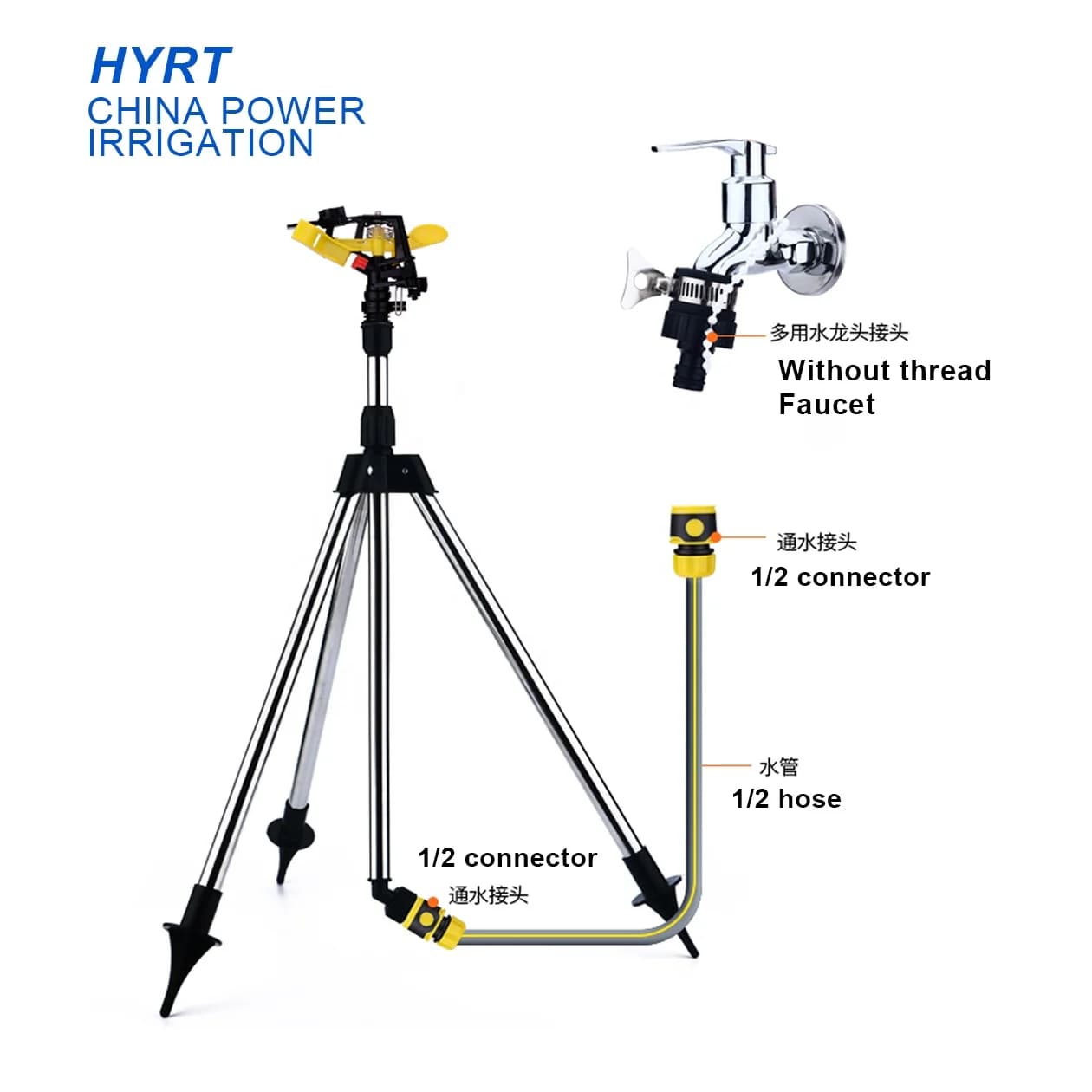 Farmland Irrigation Big Gun Impact Sprinkler 360 Degree for Farm Irrigation System
