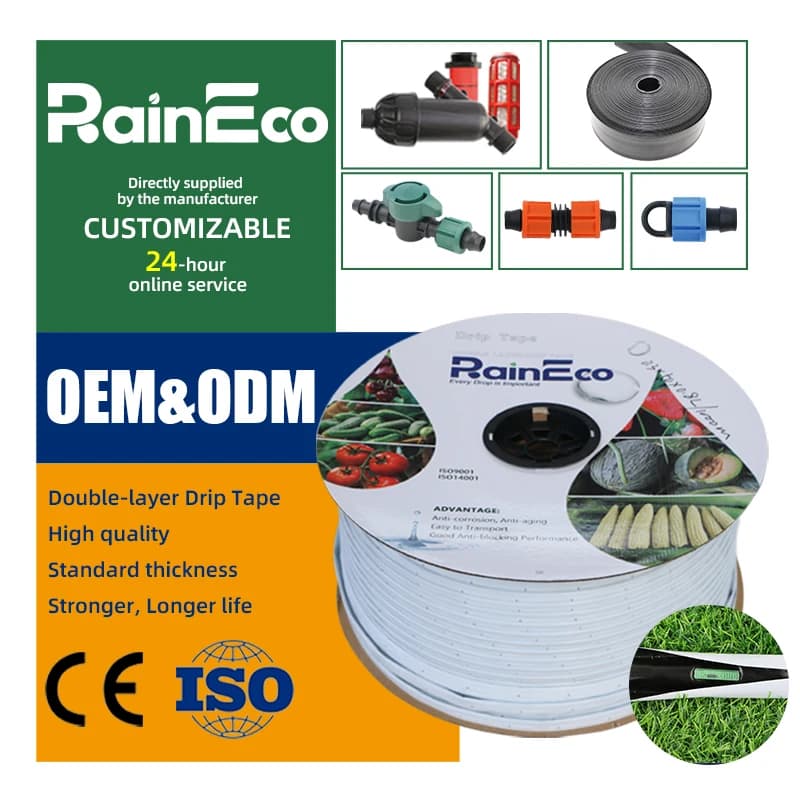 Cinta de goteo blanca de nuevo tipo 16mm para sistemas de riego agrícola