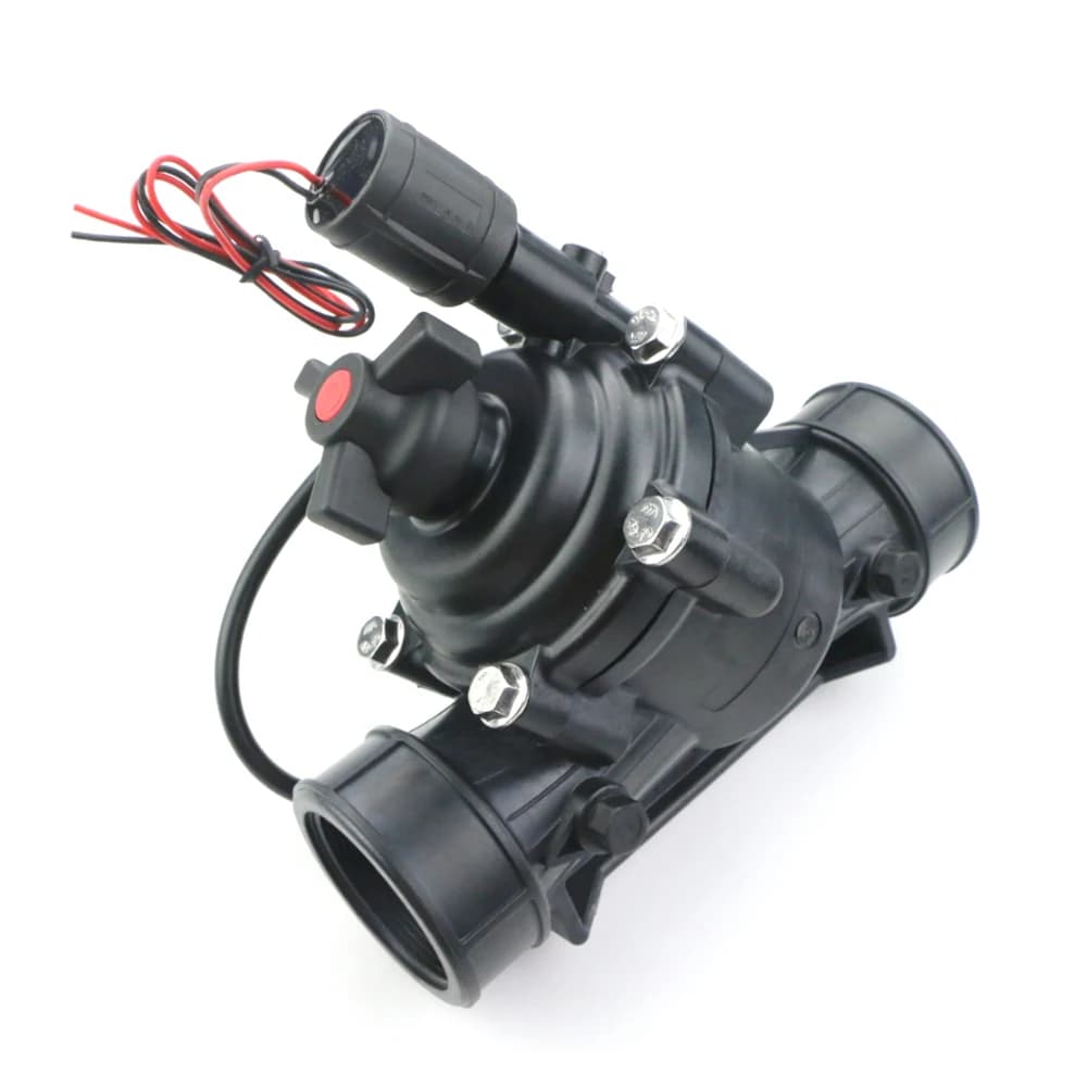 Válvula solenoide 2" 24V AC com controle eletrônico de vazão para irrigação agrícola automática