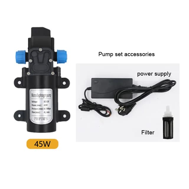 220V+12V60W Quarter-Druckerhöhungspumpe mit mittlerem Druck, selbstansaugende Pumpe und Kühlwasserpumpe