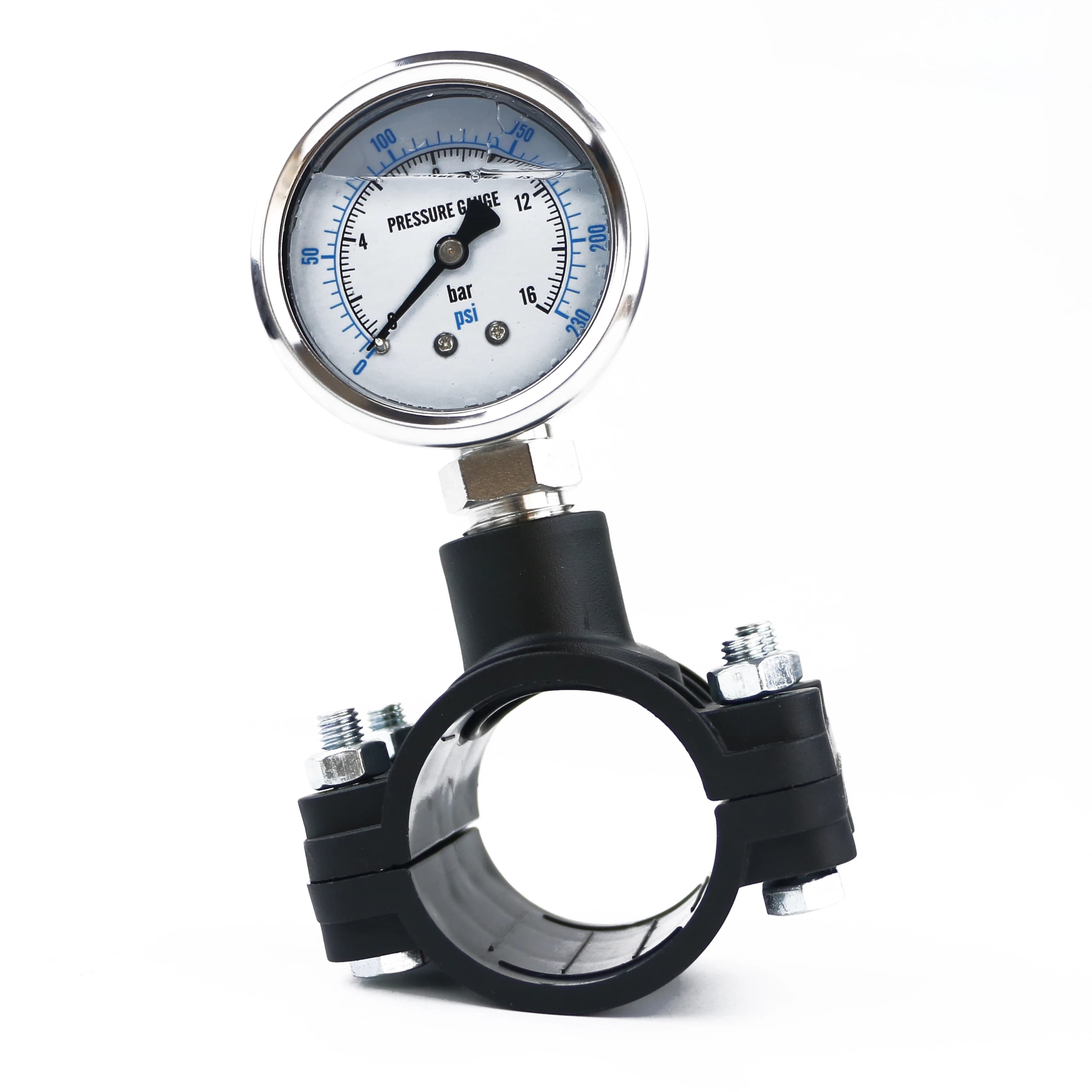 Manomètre à glycérine en acier inoxydable, compteur analogique métallique pour mesures de système d’irrigation