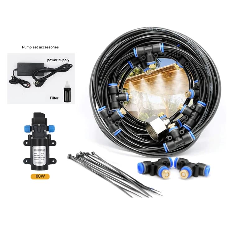 ערכת הרכבה עצמית DIY מבוקשת 10M, מערכת קירור בערפל בלחץ נמוך