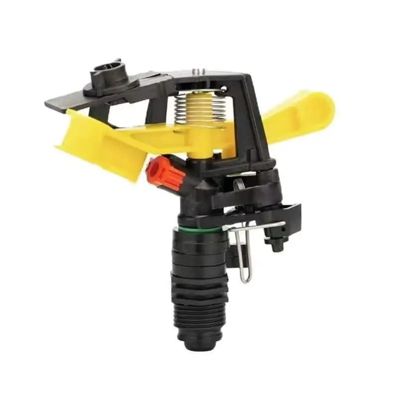 Aspersor de impacto de agua de 360 grados y cañón de plástico de 3/4" y 1/2'' para sistemas de riego agrícola y de jardín