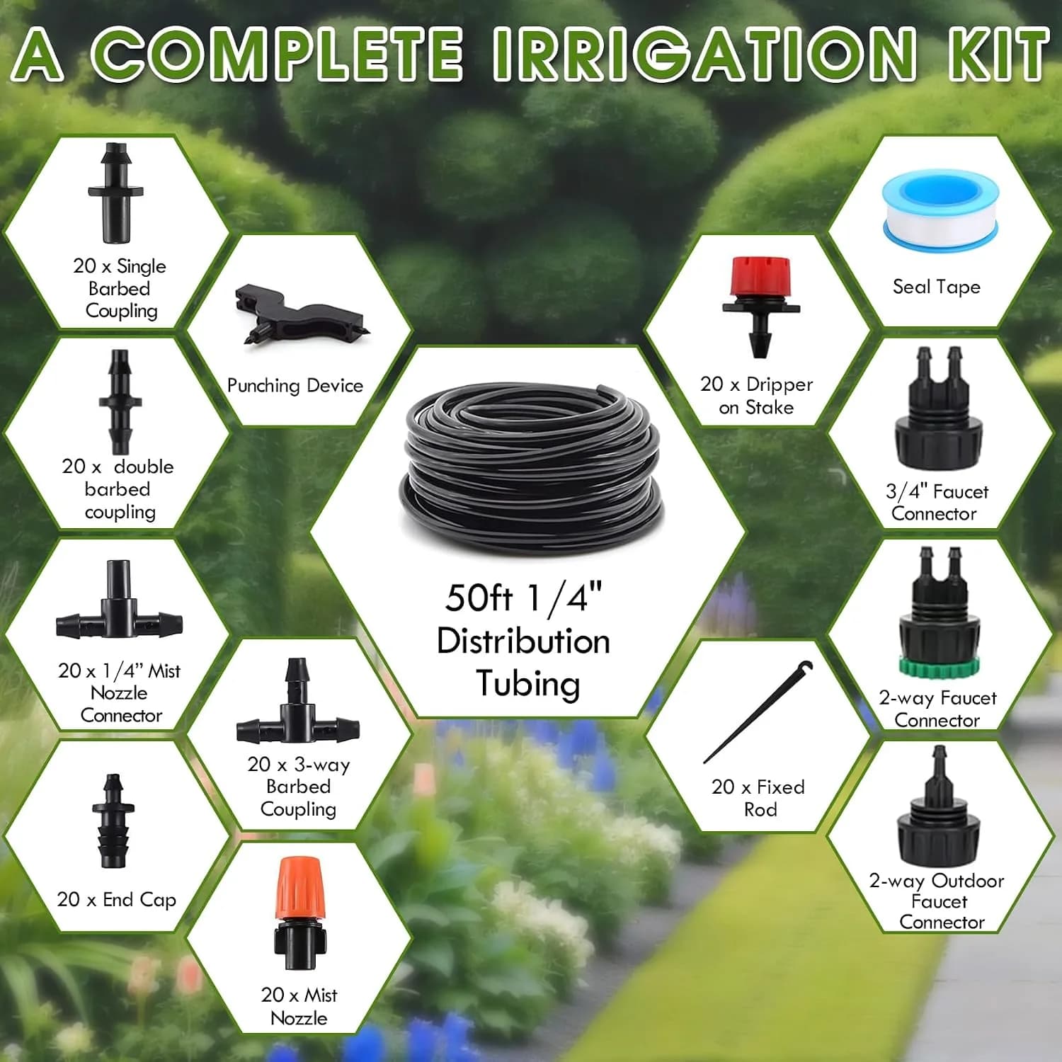 IrriNex 1/4-inch Drip Irrigation System Kit component view 6