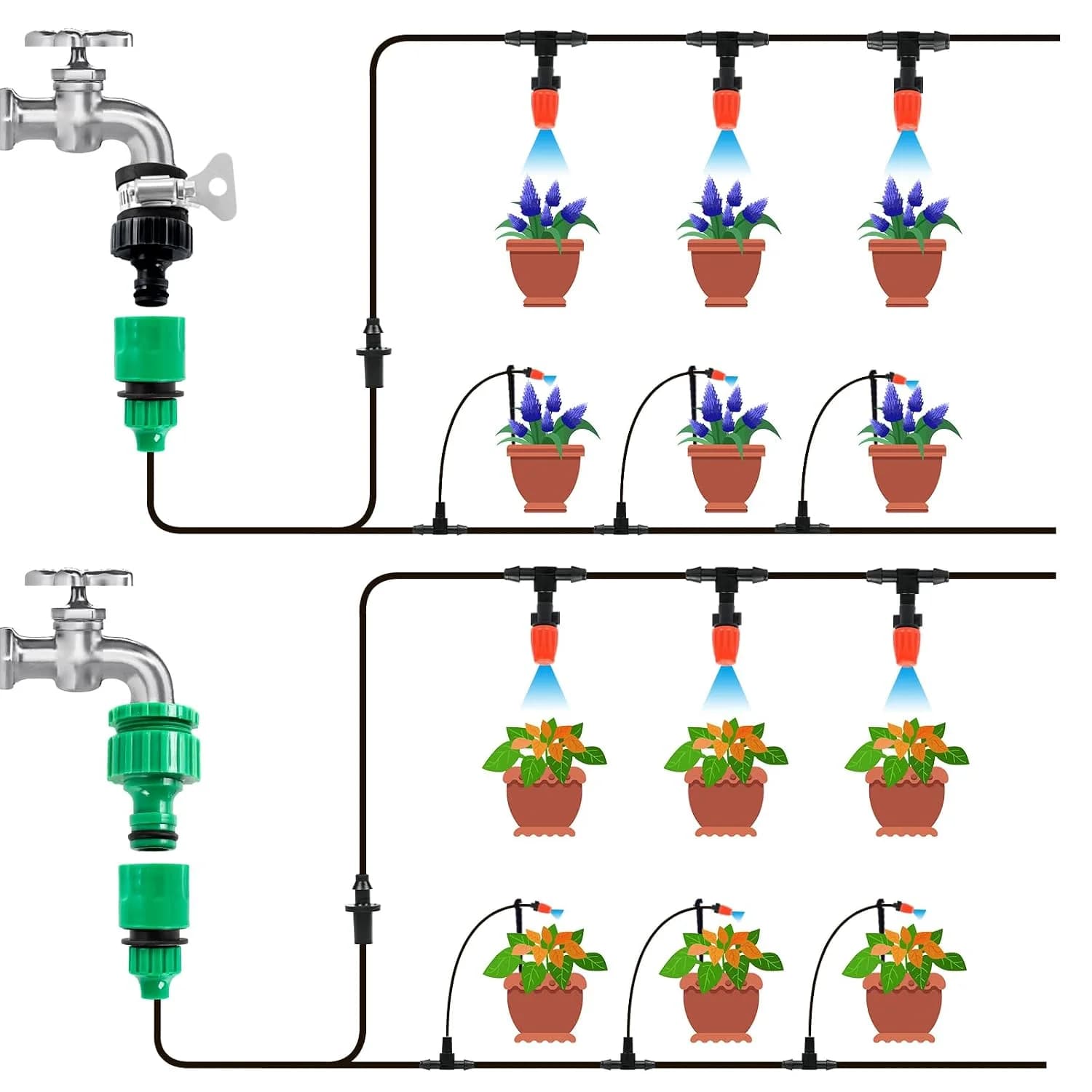 IrriNex 50 ft Drip Irrigation System Kit component view 2