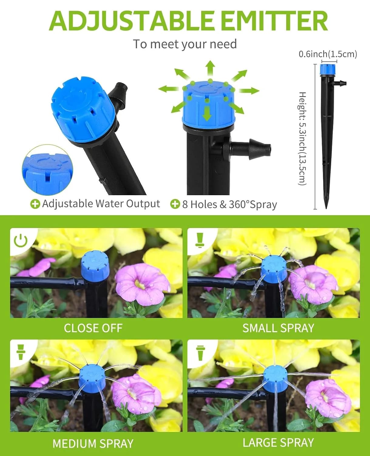 IrriNex 100 ft Drip Irrigation System Kit component view 2