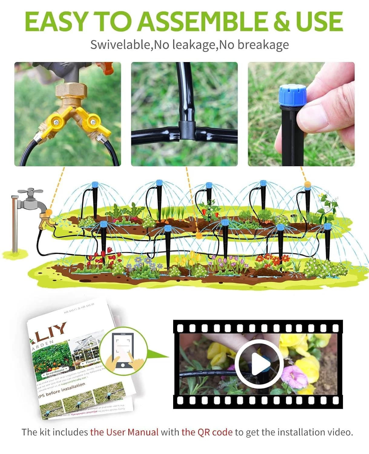 IrriNex 100 ft Drip Irrigation System Kit component view 4