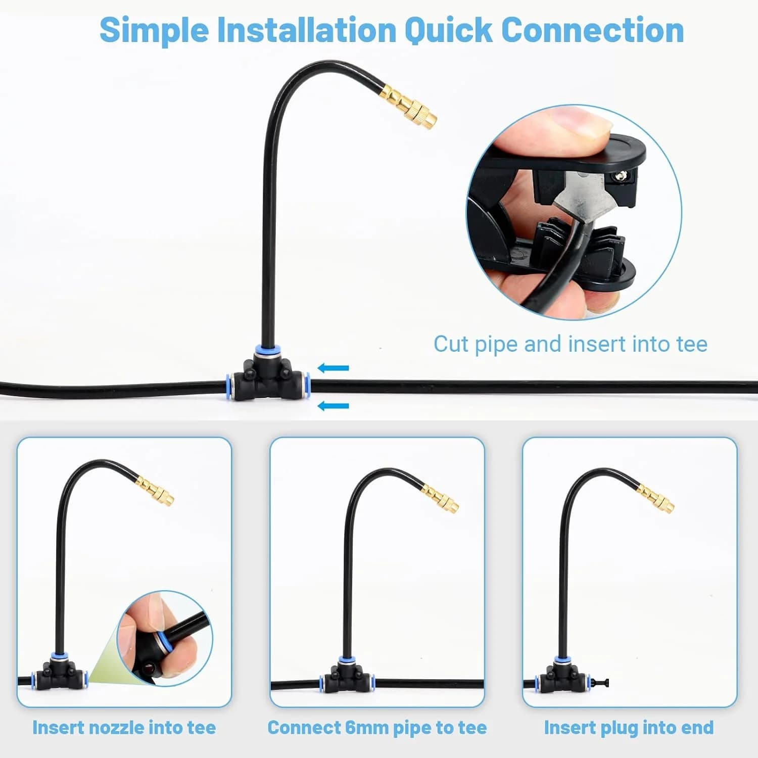 IrriNex 100 ft Drip Irrigation System Kit 100 ft / 18 nozzles option view 7