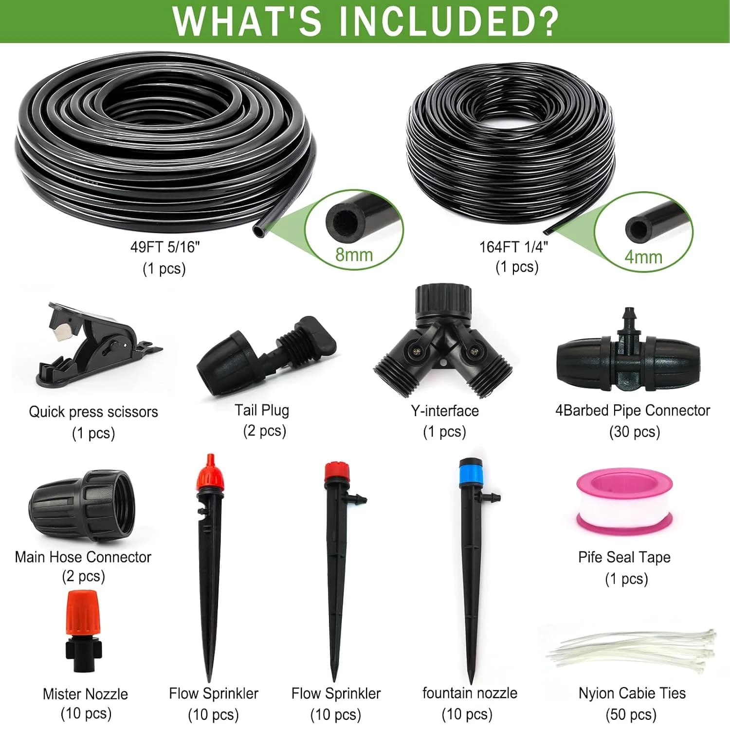 IrriNex 100 ft Drip Irrigation System Kit 213FT option view 5
