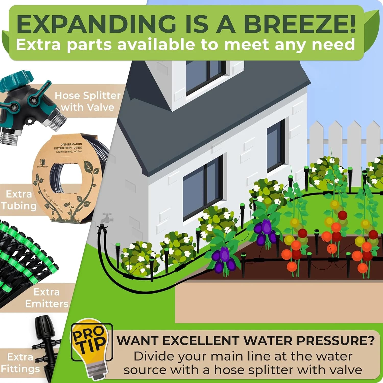 IrriNex 50 ft Drip Irrigation System Kit component view 4