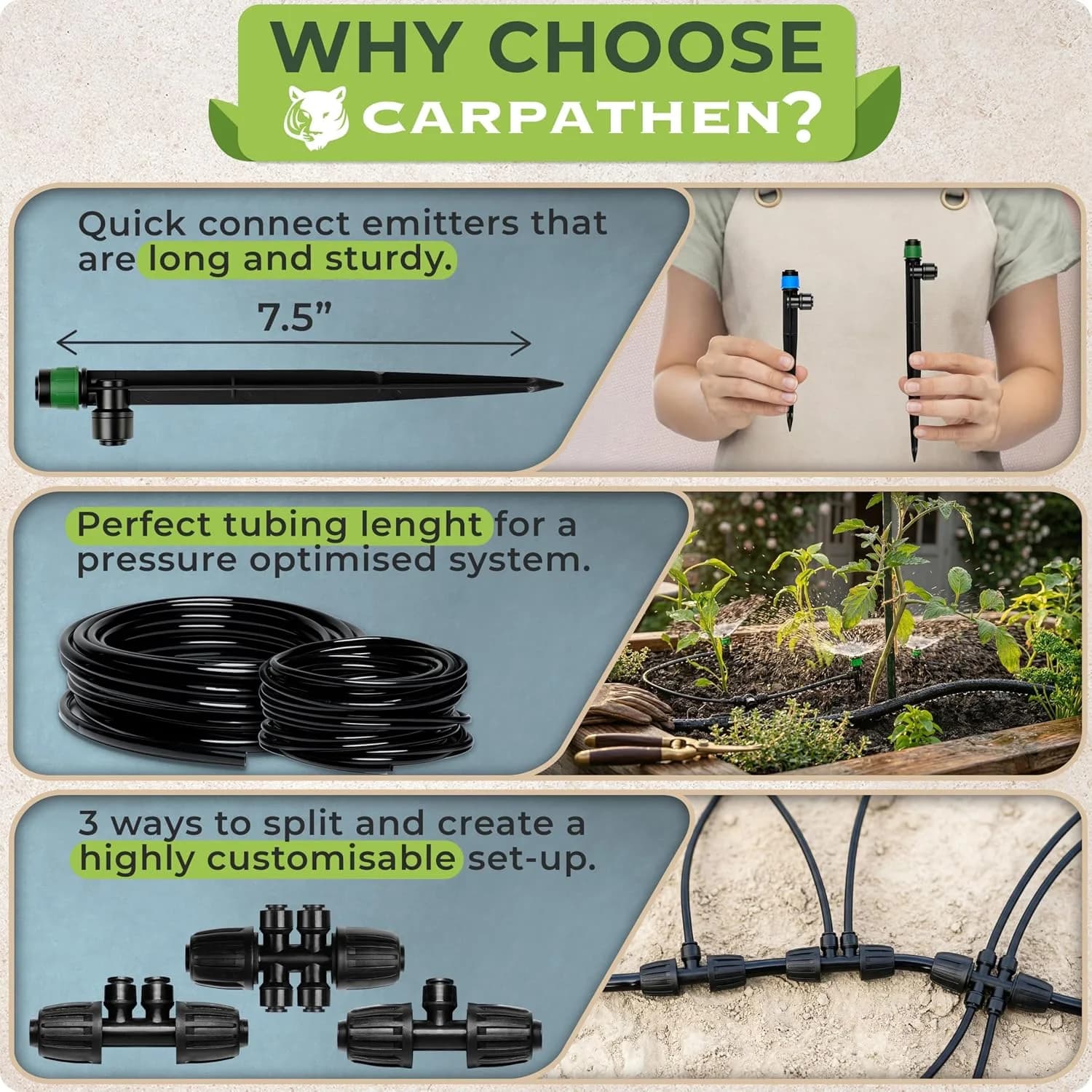 IrriNex 50 ft Drip Irrigation System Kit Quick-Connect 100 feet option view 5