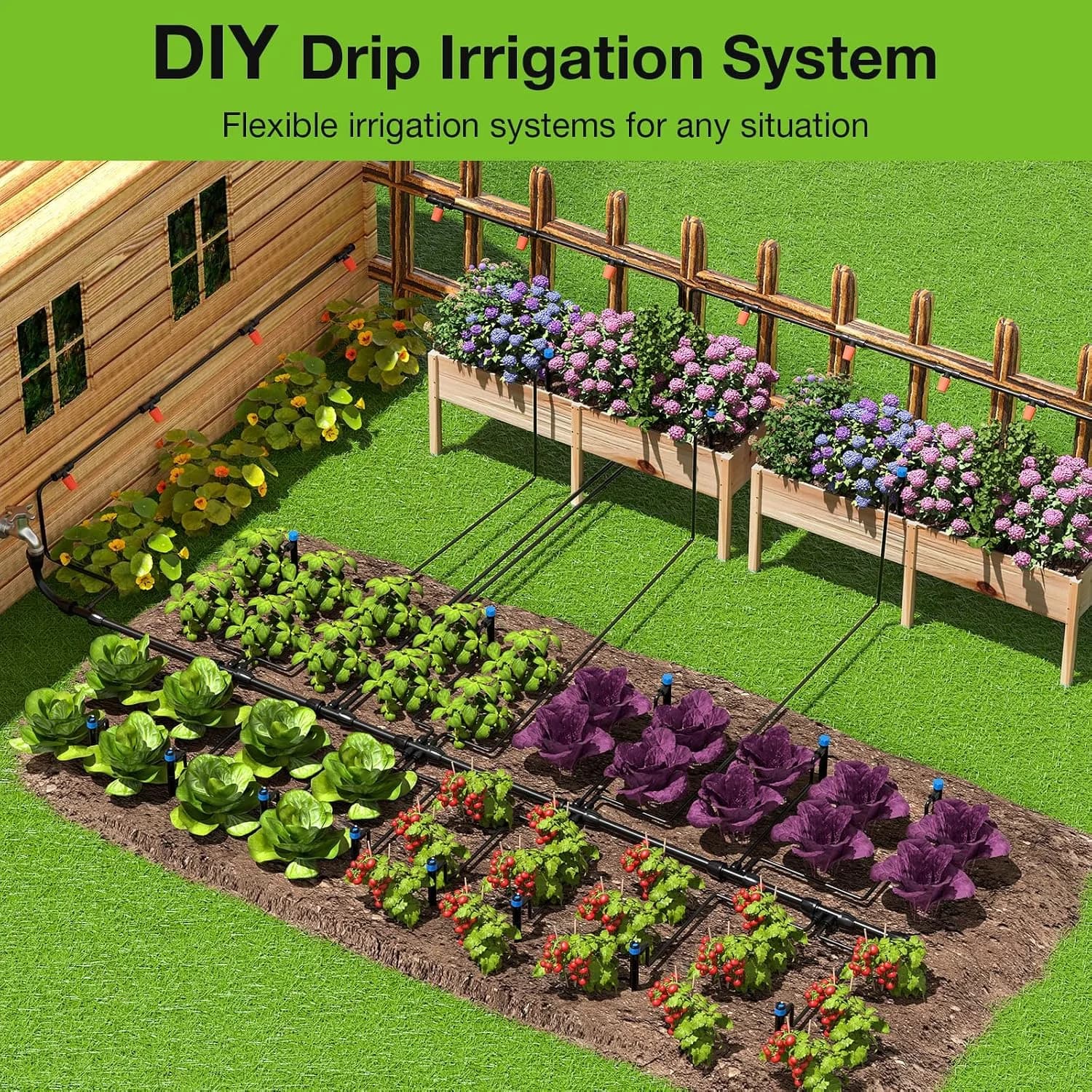 IrriNex 26 ft Drip Irrigation System Kit component view 4