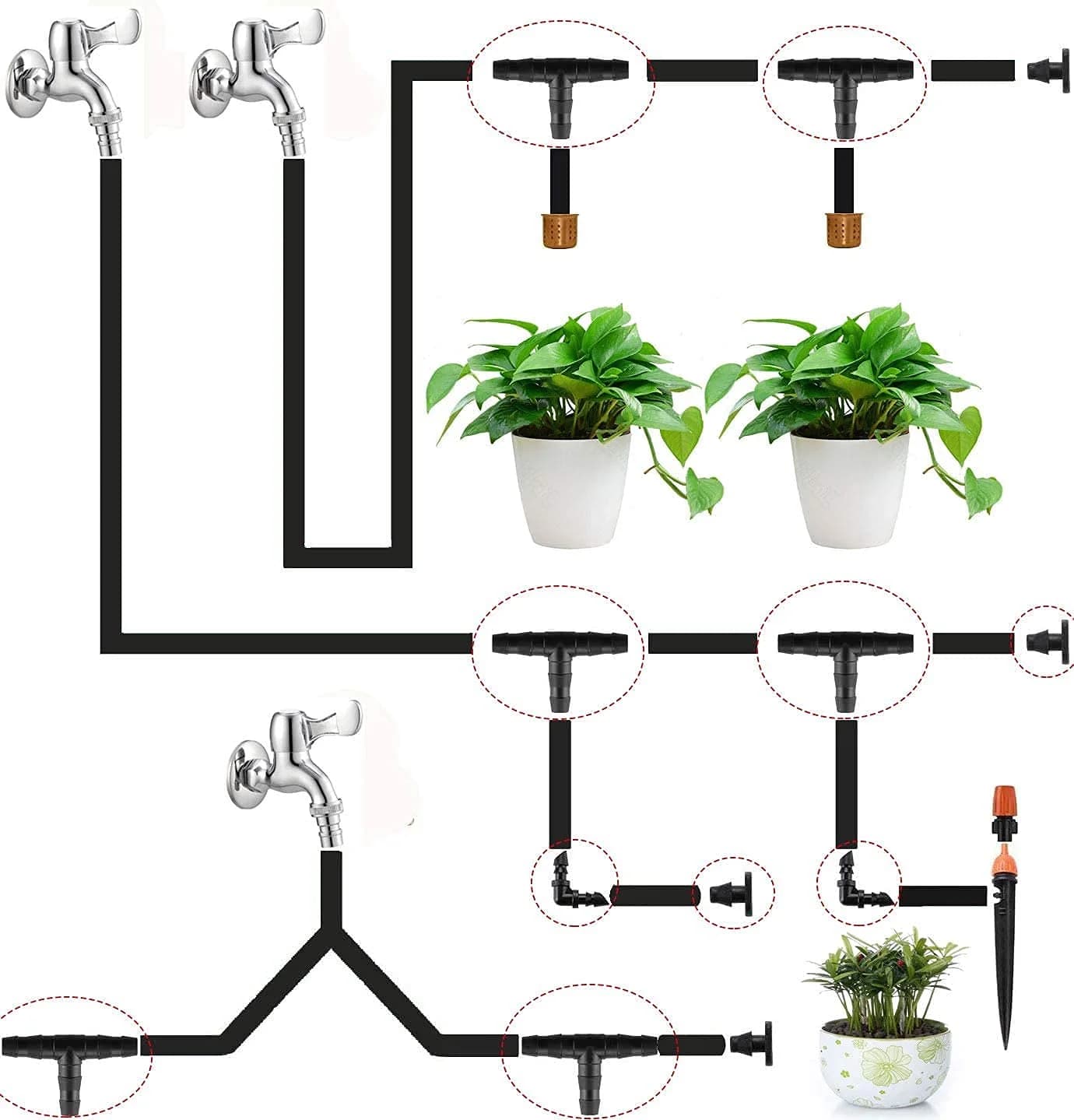 IrriNex 1/4-inch Barbed Irrigation Fittings Kit component view 6