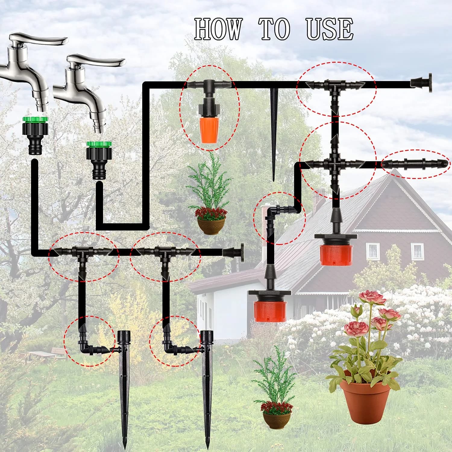IrriNex 1/4-inch Barbed Irrigation Fittings Kit component view 6