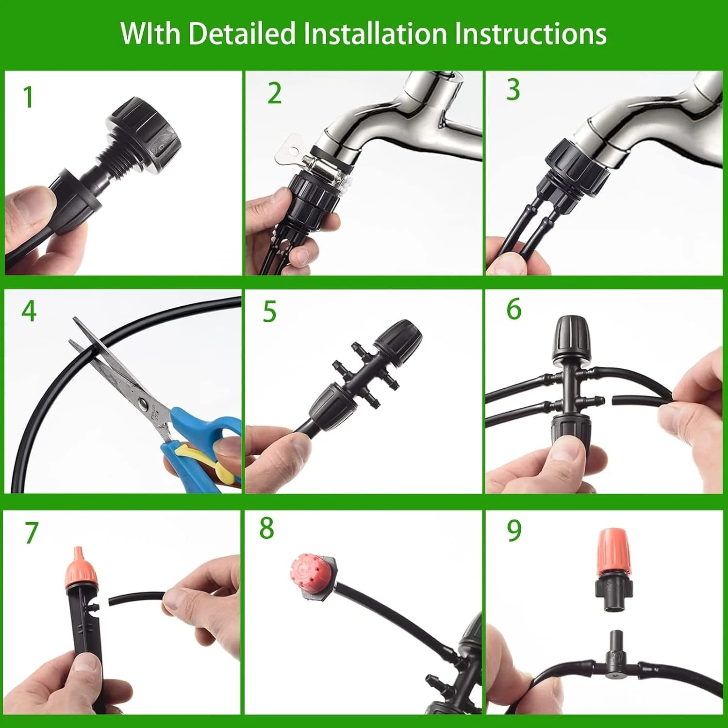 IrriNex 147 ft Garden Misting and Cooling Kit component view 5