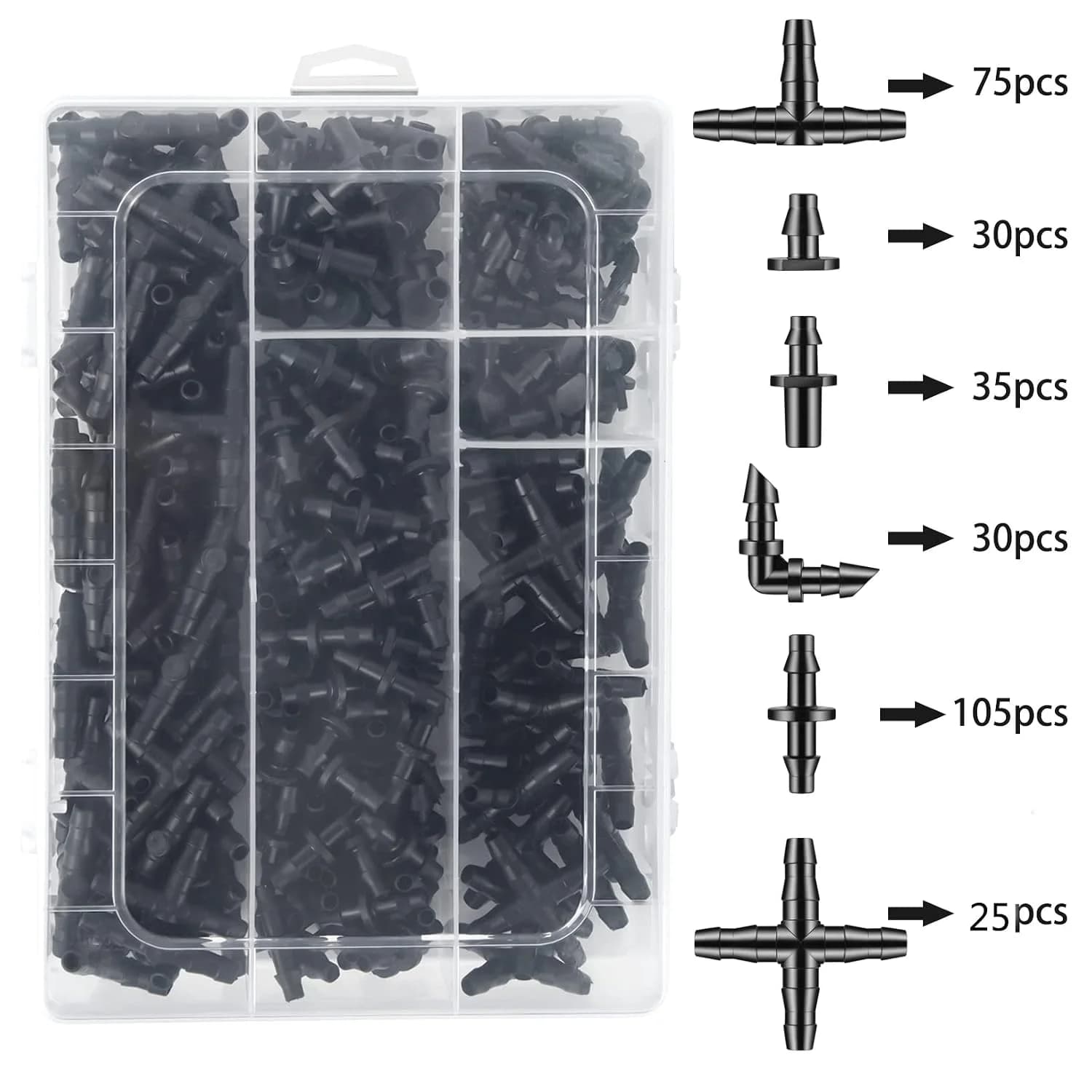 IrriNex 1/4-inch Barbed Irrigation Fittings Kit component view 3