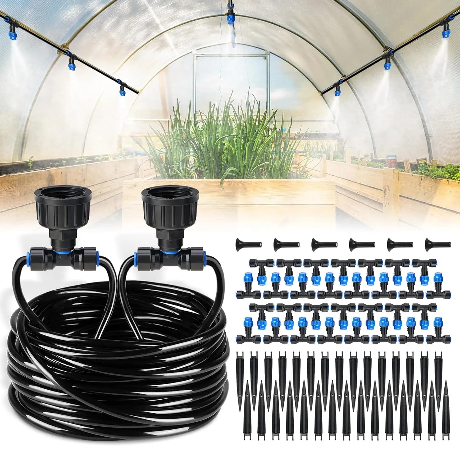 IrriNex 59 ft Drip Irrigation System Kit 118 feet option view 1