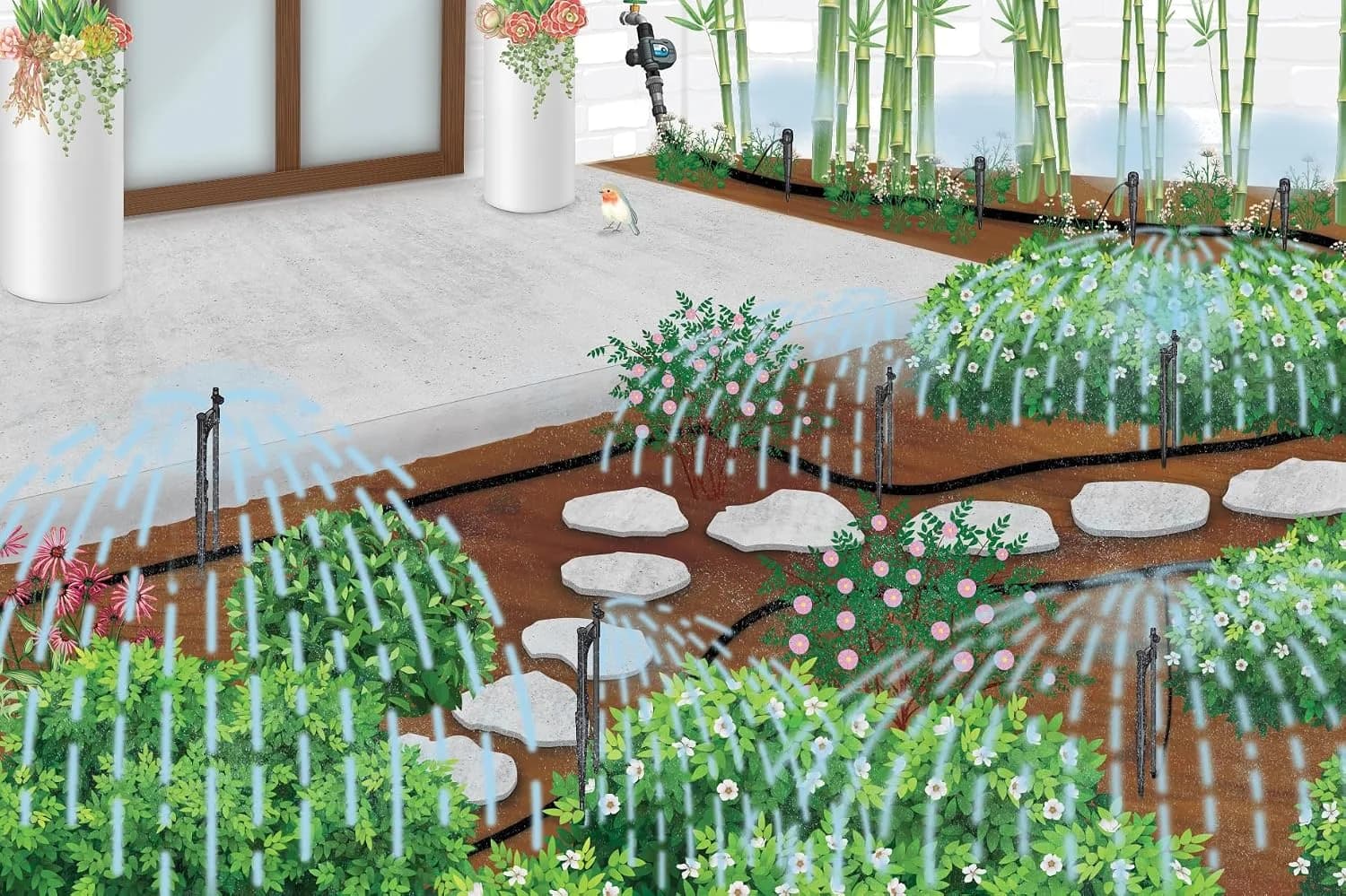 IrriNex 500 sq ft Garden Sprinkler System Kit component view 7