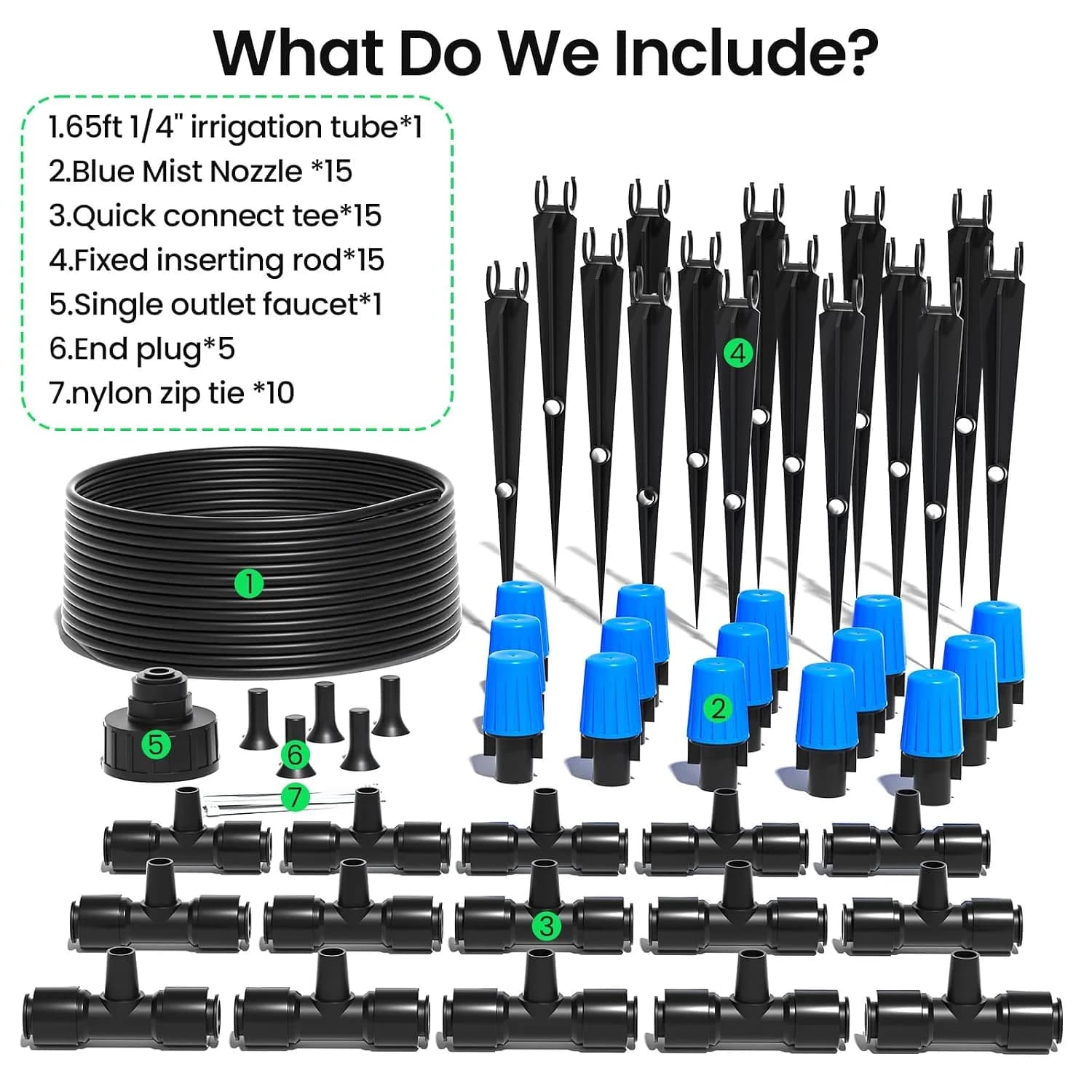 IrriNex 65 ft Hanging-Basket Drip Irrigation Kit component view 6