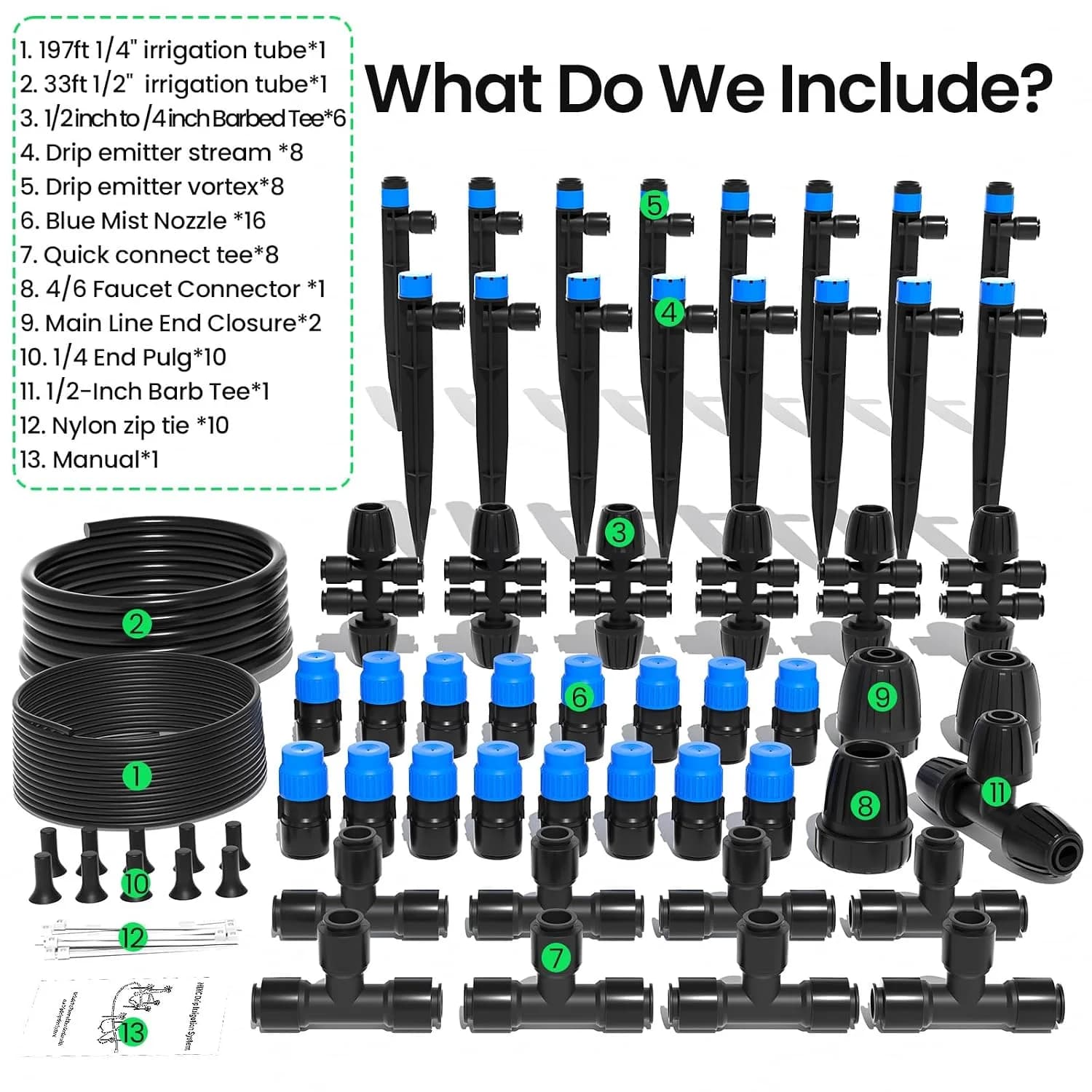IrriNex 230 ft Drip Irrigation System Kit component view 9