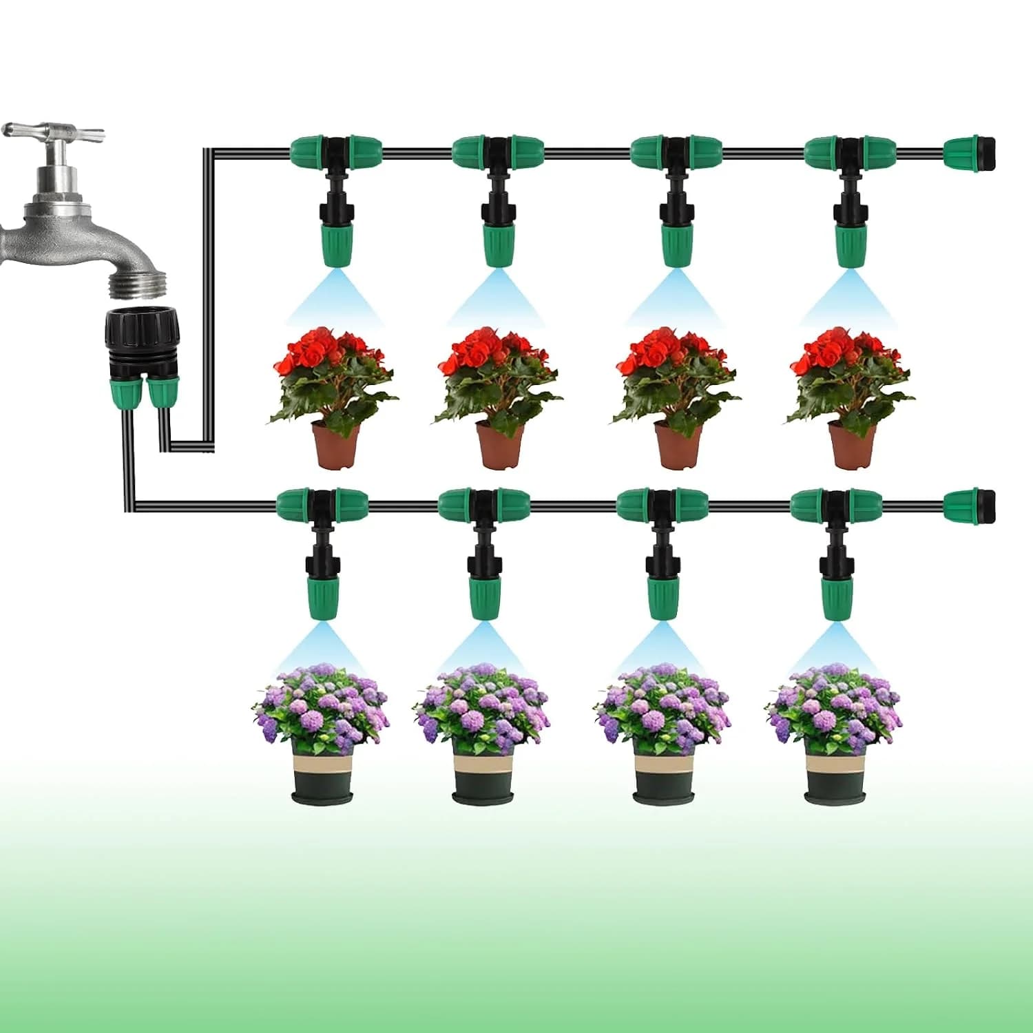 IrriNex 200 sq ft Drip Irrigation System Kit Medium Drip Irrigation Kit option view 7