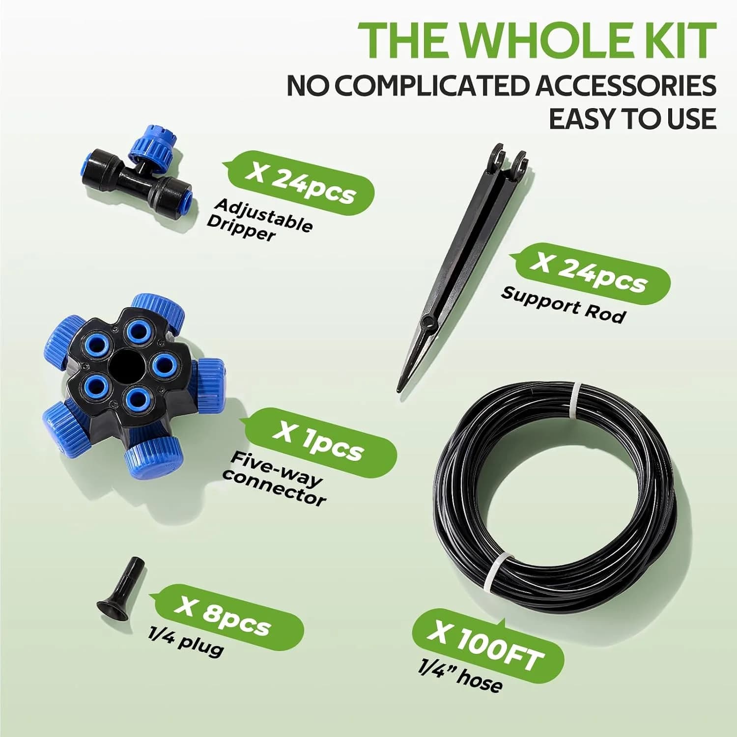 IrriNex 50 ft Drip Irrigation System Kit 100FT option view 5