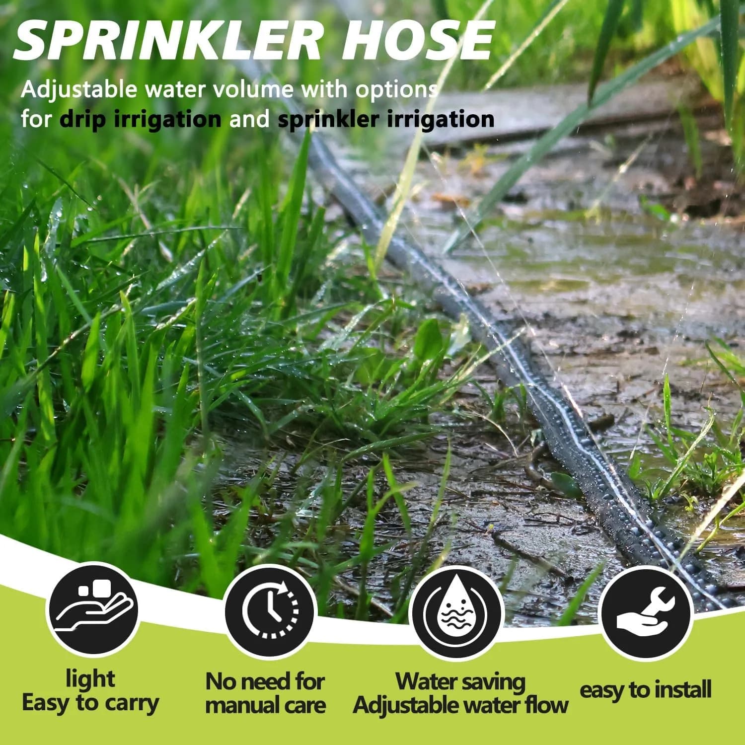 IrriNex 100 ft Sprinkler and Soaker Hose Set component view 6