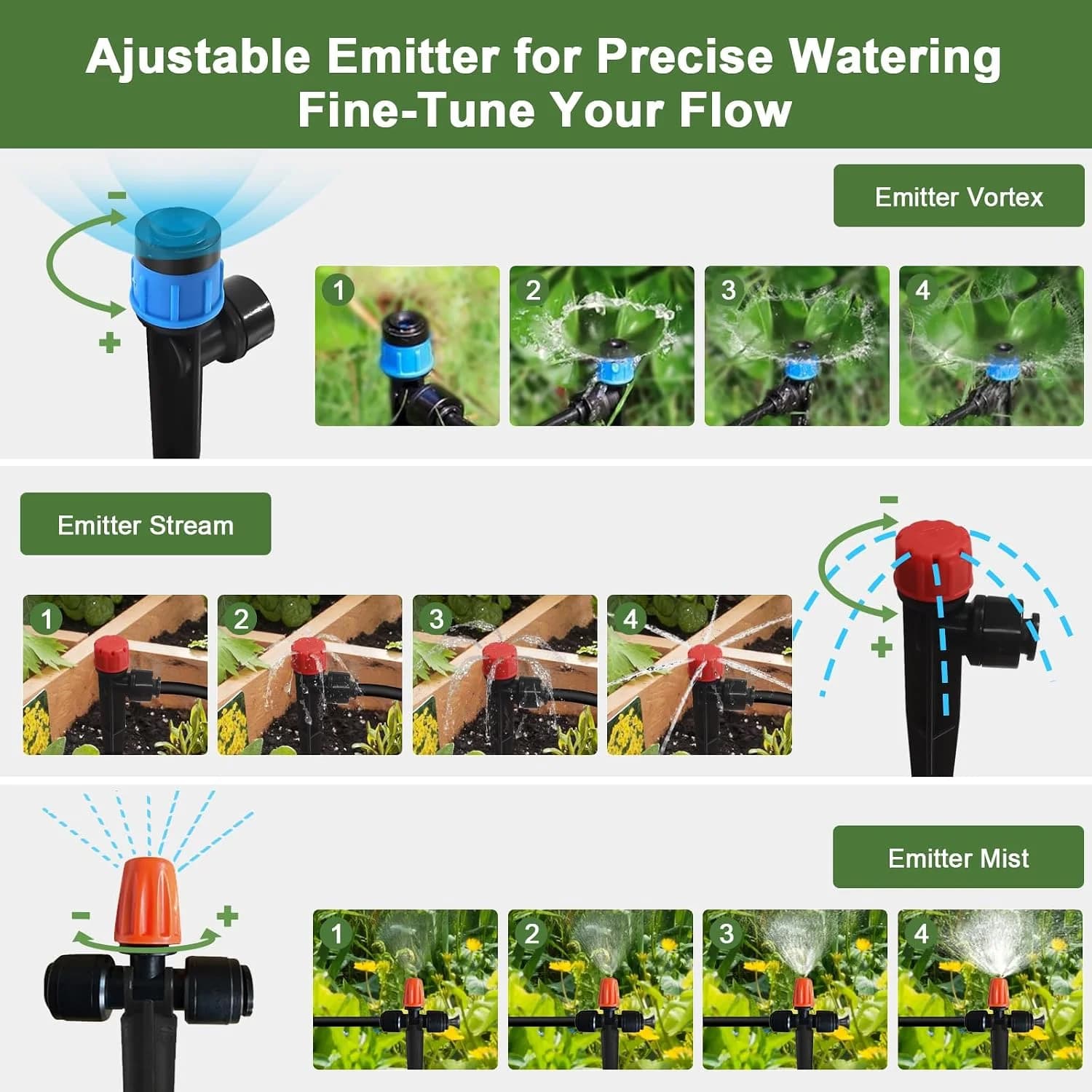IrriNex 250 ft Raised-Bed Drip Irrigation Kit 150FT option view 5