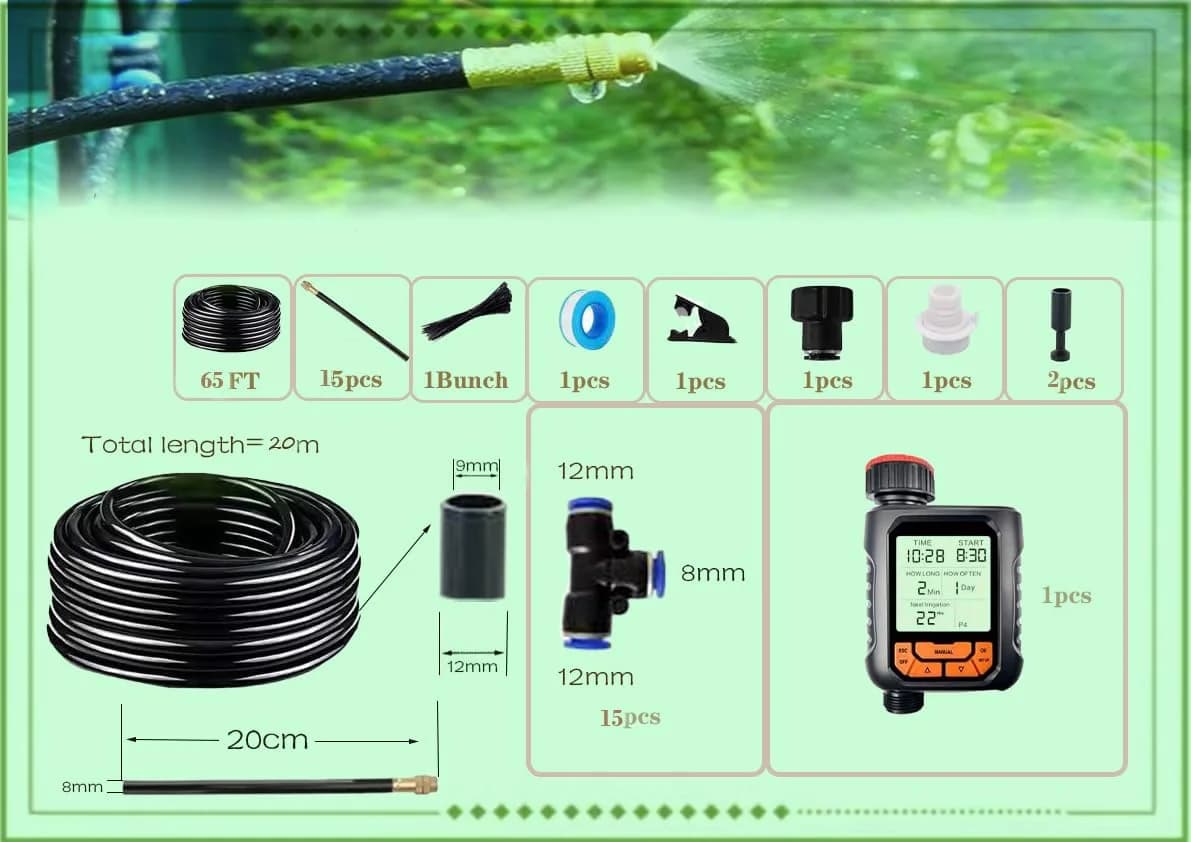 IrriNex 65 ft Drip Irrigation System Kit component view 2