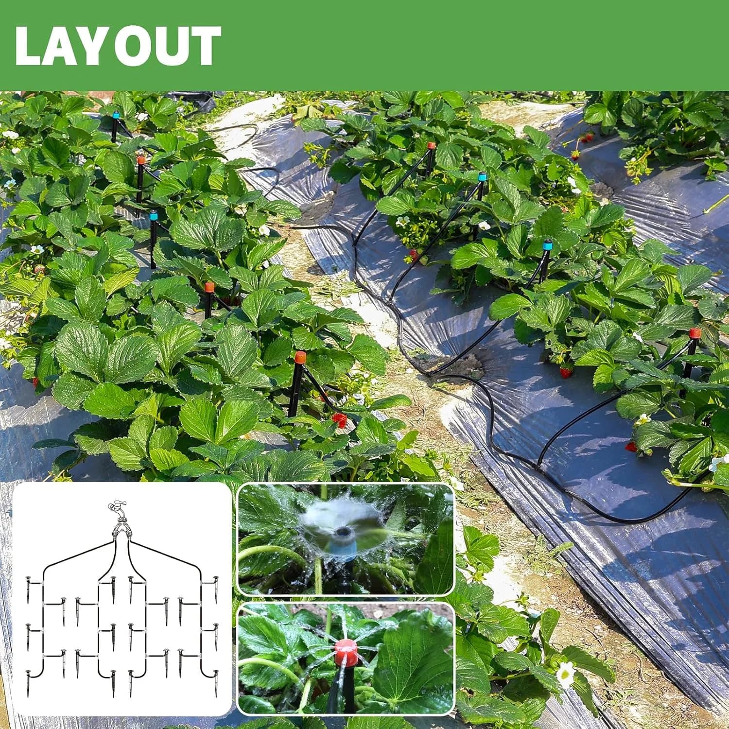 IrriNex 120 sq ft Drip Irrigation System Kit component view 6