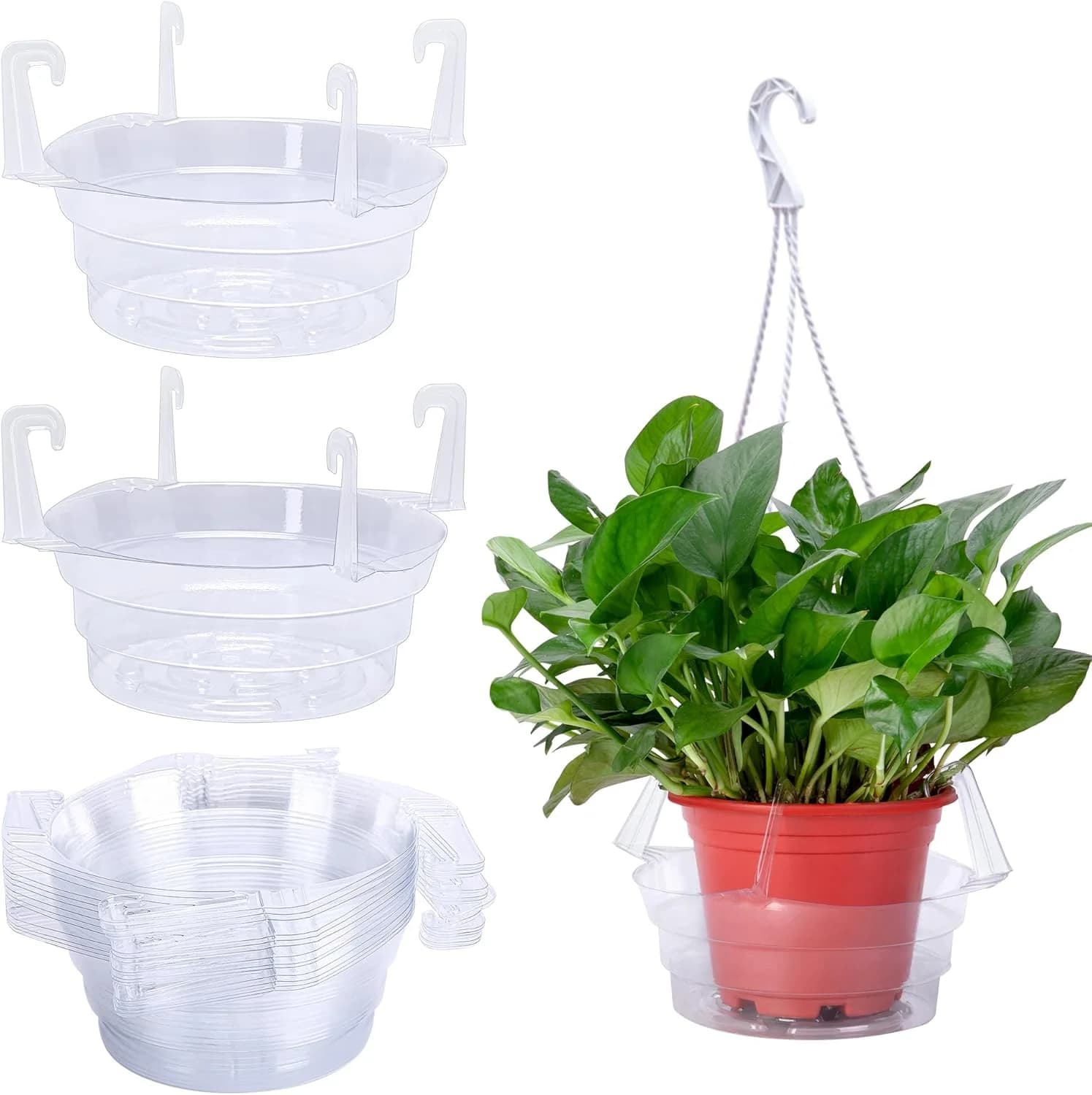 IrriNex 15-Piece Hanging Plant Drip Tray Set
