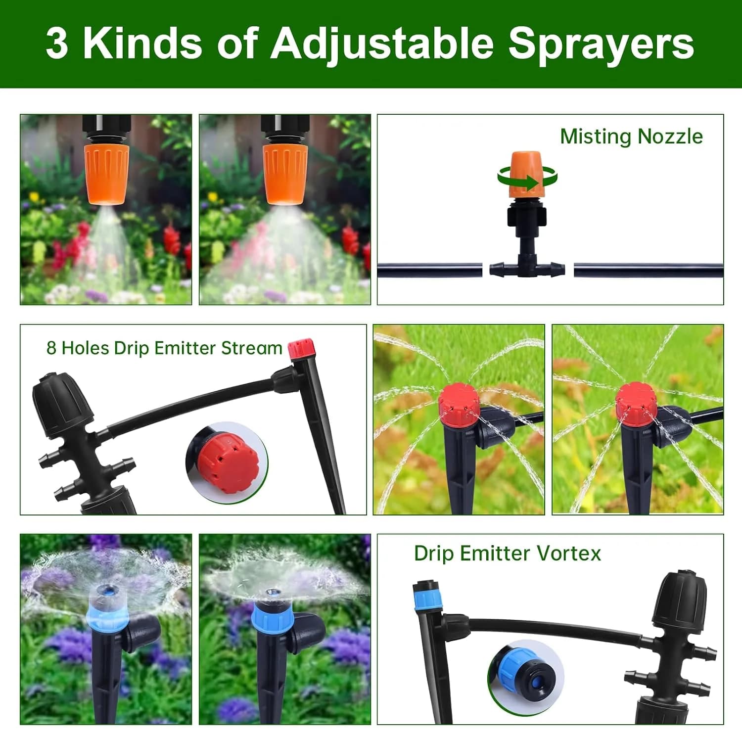 IrriNex 260 ft Drip Irrigation System Kit component view 2